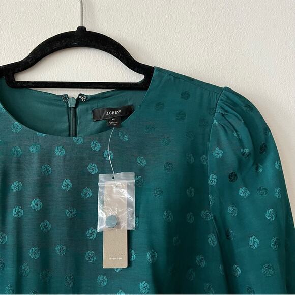 J. Crew Shift Dress in Jacquard Floral Dot - Picture 7 of 7